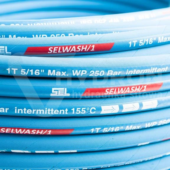 Wąż hydrauliczny SEL WASH DN08 1SN niebieski