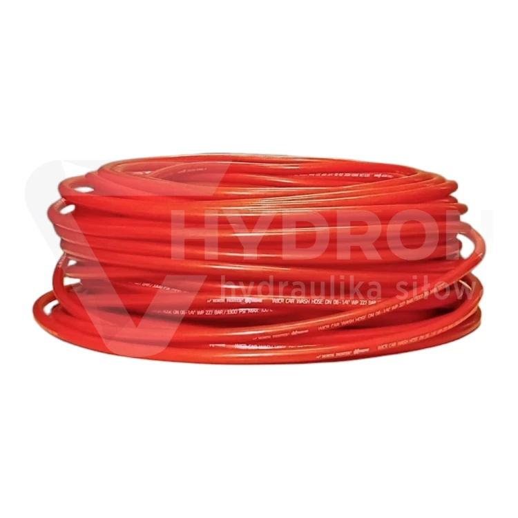 Wąż termoplast do myjki DN06 200BAR 100° Czerwony