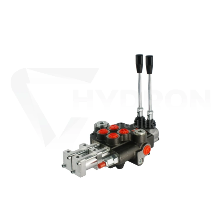 Rozdzielacz hydrauliczny 2 sekcyjny 80L sterowany pneumatycznie ( pneumatyczny )