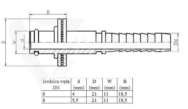 Lanca z łożyskiem do KARCHERA DN08 FI11