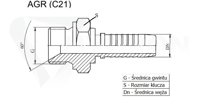Końcówka AGR DN06 1/8" BSP S12