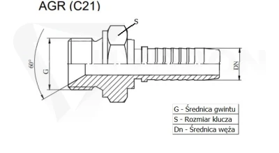 Końcówka AGR DN06 1/8" BSP S12
