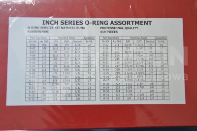 Zestaw 419 szt. calowe oringi NBR