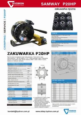 Zakuwarka ręczna P20HP do DN50 (2") 2SN+szczęki