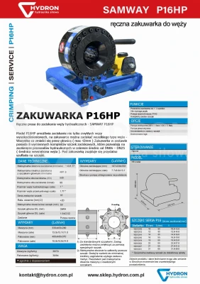 Zakuwarka ręczna P16HP 1"3SN (do 45mm) SAMWAY