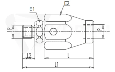 Złącze obrotowe hydrauliczne proste 1/4"