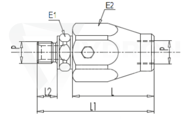 Złącze obrotowe hydrauliczne proste 3/8"