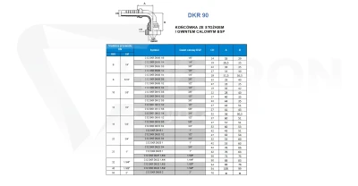 Końcówka DKR 90° DN13 1/2"