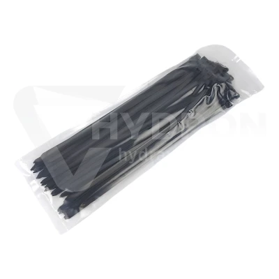 Taśma opaska kablowa UV 7,6x300mm - 100szt czarne