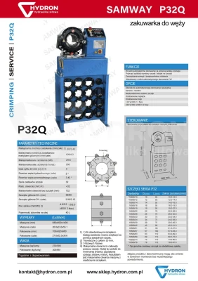 Hose Crimping Machine P32Q ( crimps 2" 4SP ) SAMWAY