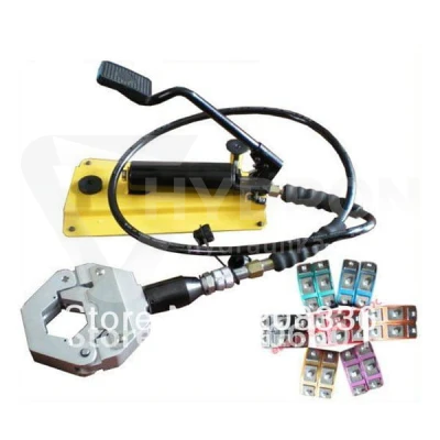 Foot-operated air conditioning hose crimper