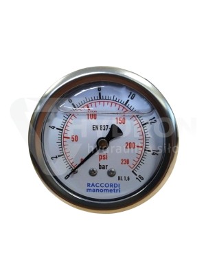 Przejdź do produktu Manometr tylny 16 bar MG3-63 gwint 1/4"