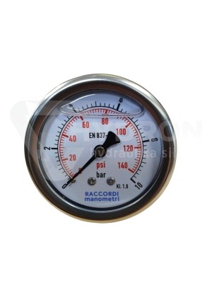 Przejdź do produktu Manometr tylny 10 bar MG3-63 gwint 1/4"