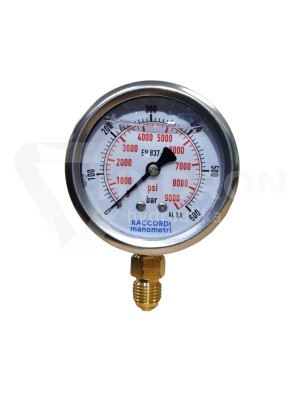 Przejdź do produktu Manometr dolny radialny MG1-63 600 bar gwint 1/4"