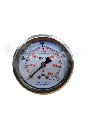 Przejdź do produktu Manometr tylny 400 bar MG3-63 gwint 1/4"