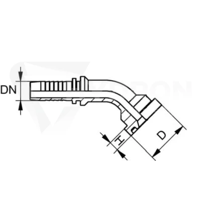 Końcówka SFL 45° DN13 30.2 1/2" 3000 PSI 4SP