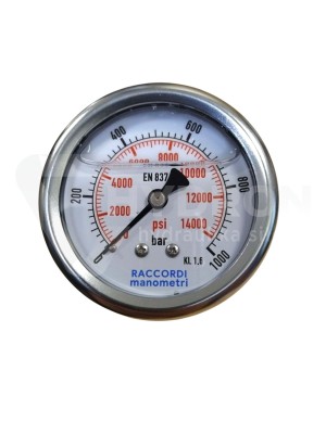 Przejdź do produktu Manometr tylny 1000 bar MG3-63 gwint 1/4"