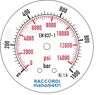 Manometr tylny 1000 bar MG3-63 gwint 1/4"