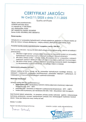 Uchwyt podwójny do rur hydraulicznych 18mm