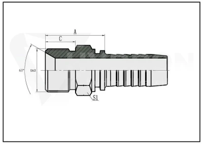 Końcówka AGR DN10 3/8" BSP S17