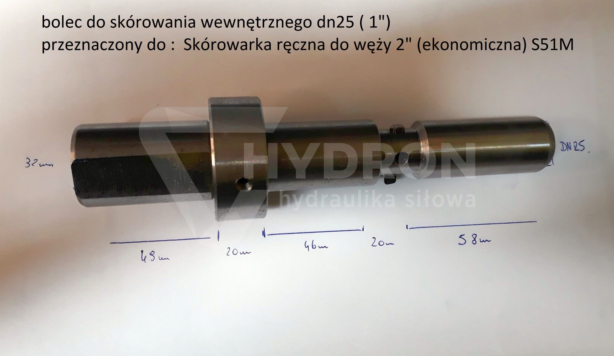 Bolec do skórowania wewnętrznego DN25 (1")