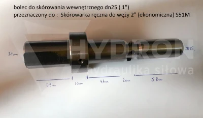 Bolec do skórowania wewnętrznego DN25 (1")