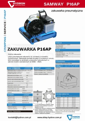 Zakuwarka pneumatyczna do węży P16AP DN25 (1") 3SN