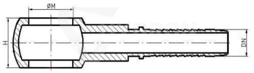 Końcówka oczkowa P01 DN10 D12 H14