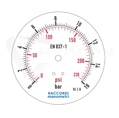 Manometr dolny MG1-100 16 bar gwint 1/2"