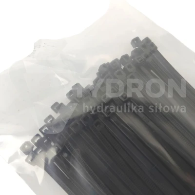 Taśma opaska kablowa UV 2,5x200mm - 100szt czarne