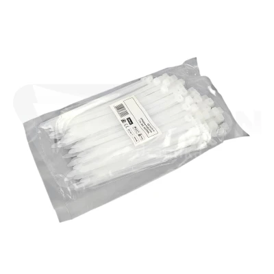 Taśma opaska kablowa 7,6x200mm - 100szt białe