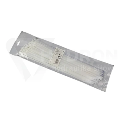Taśma opaska kablowa 4,8x350mm - 100szt białe