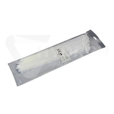 Taśma opaska kablowa 4,8x350mm - 100szt białe