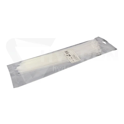 Taśma opaska kablowa 4,8x350mm - 100szt białe