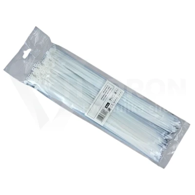 Taśma opaska kablowa 3,6x300mm - 100szt białe