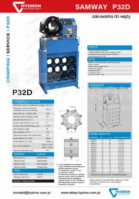 Zakuwarka do węży P32D 2"4SP sterowanie cyfrowe