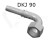 Końcówka DKJ 90° DN10 1/2" UNF