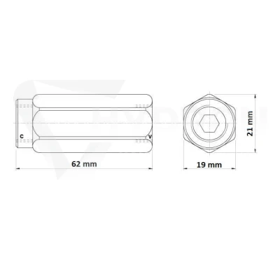 Zawór zwrotny VU BSP 1/4" gwinty wewnętrzne