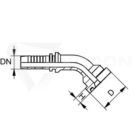 Końcówka SFS 45° DN40 54.0 1.1/4" 6000 PSI