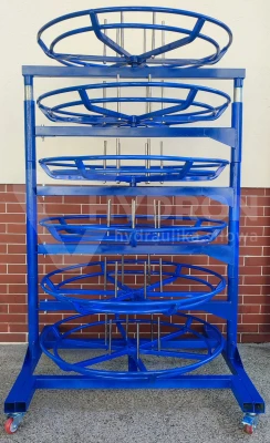 Stojak / regał 6 półkowy na węże hydrauliczne