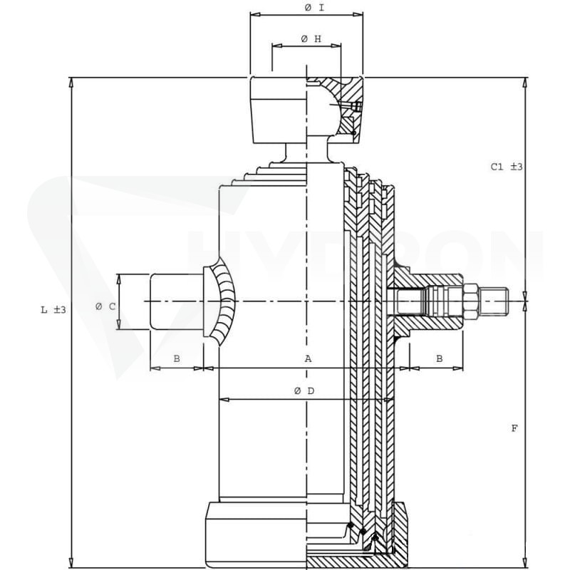 Siłownik hydrauliczny teleskopowy ST4-1700