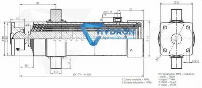 Siłownik hydrauliczny teleskopowy ST4-1300