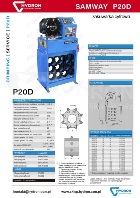 Zakuwarka do przewodów hydraulicznych P20D cyfrowa