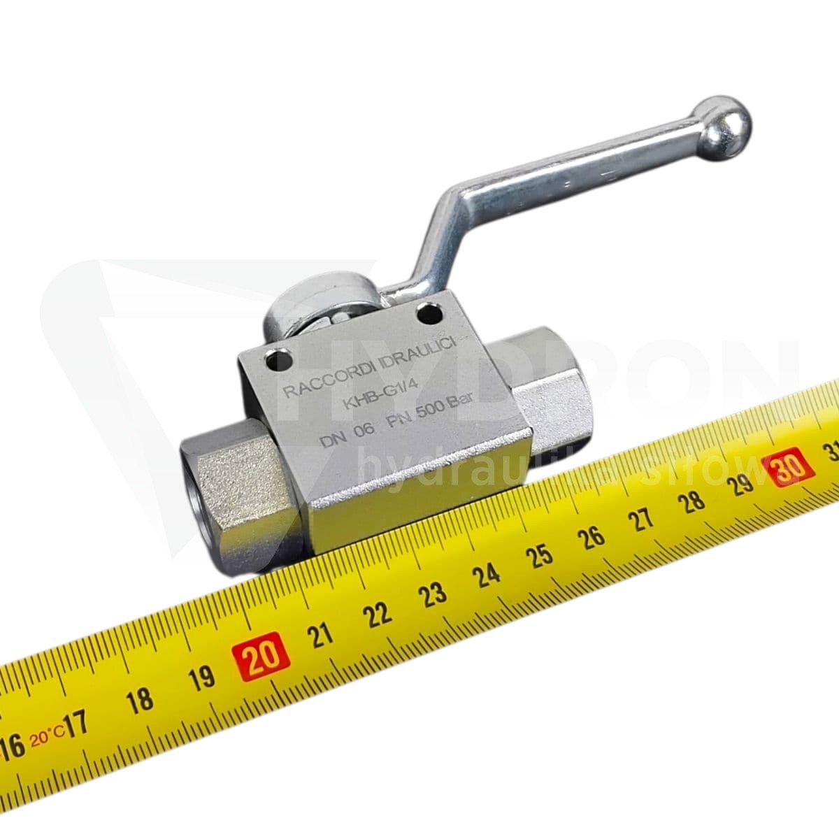 Zawór kulowy dwudrożny BKH BSP DN06 1/4" 500bar