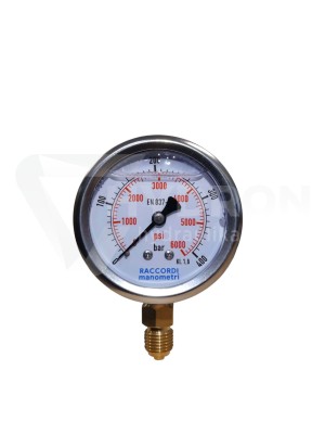 Przejdź do produktu Manometr dolny radialny MG1-63 400 bar gwint 1/4"