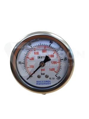 Przejdź do produktu Manometr tylny 100 bar MG3-63 gwint 1/4"