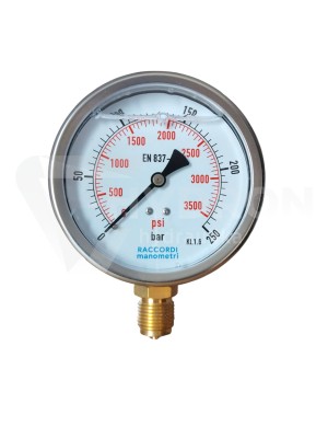 Przejdź do produktu Manometr dolny MG1-100 250 bar gwint 1/2"