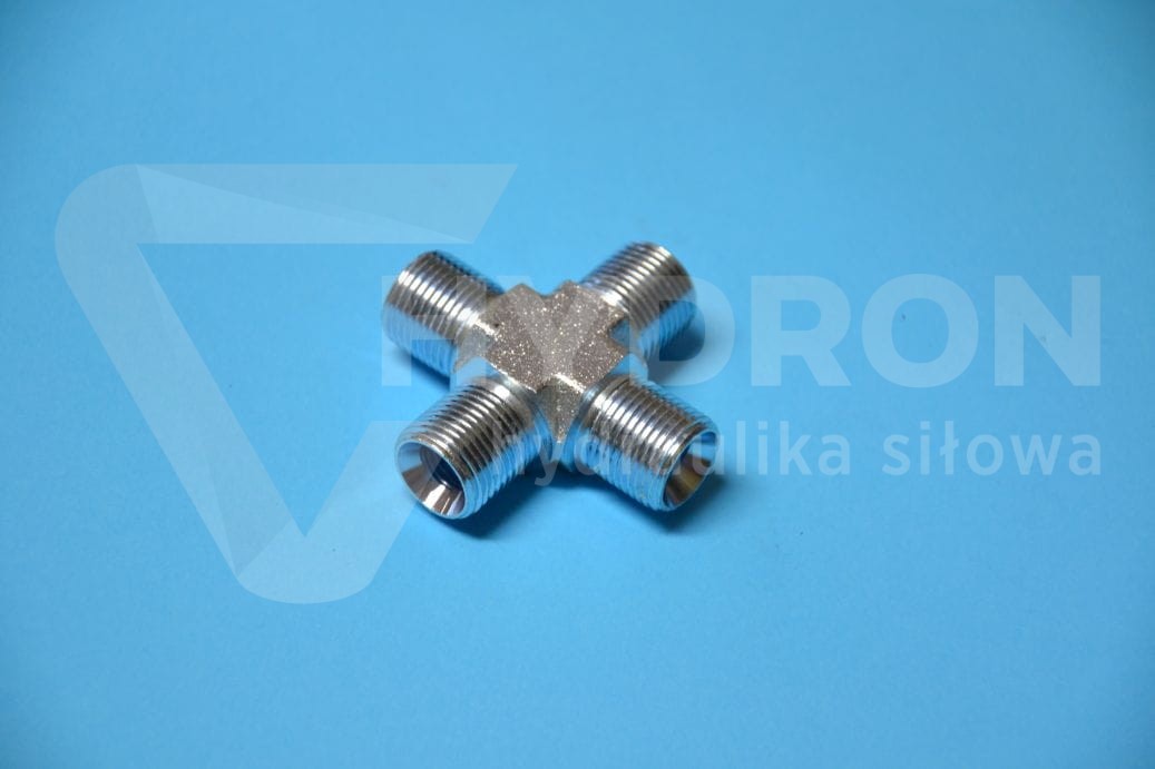 Czwórnik hydrauliczny BBBB 3/8 BSP