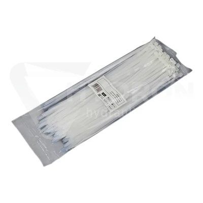 Taśma opaska kablowa 4,8x300mm - 100szt białe