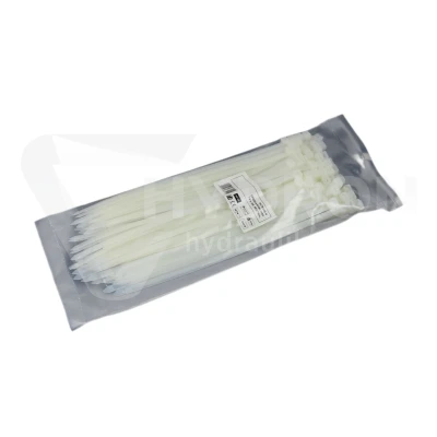 Taśma opaska kablowa 7,6x300mm - 100szt białe